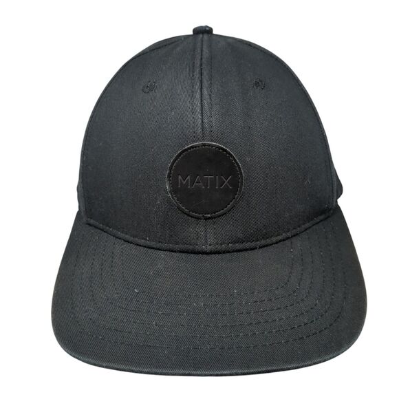 Matix Patch Snapback Hat Black One Size Adjustable Solid Vent Holes - Picture 1 of 8